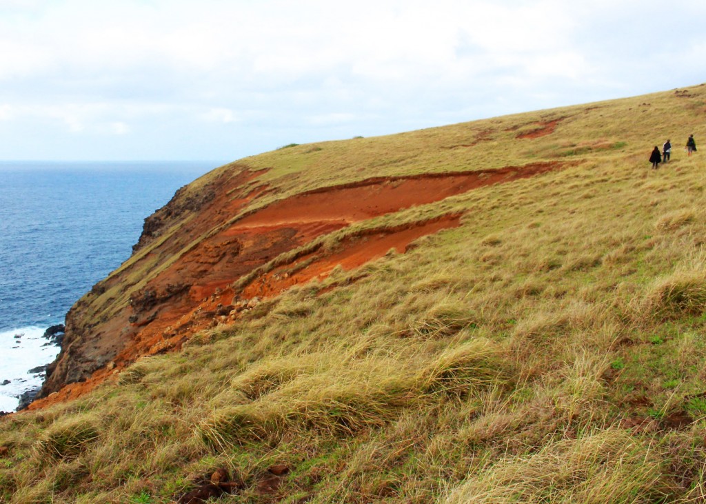 The hike from Ahu Vinapu to Rano Kau Crater